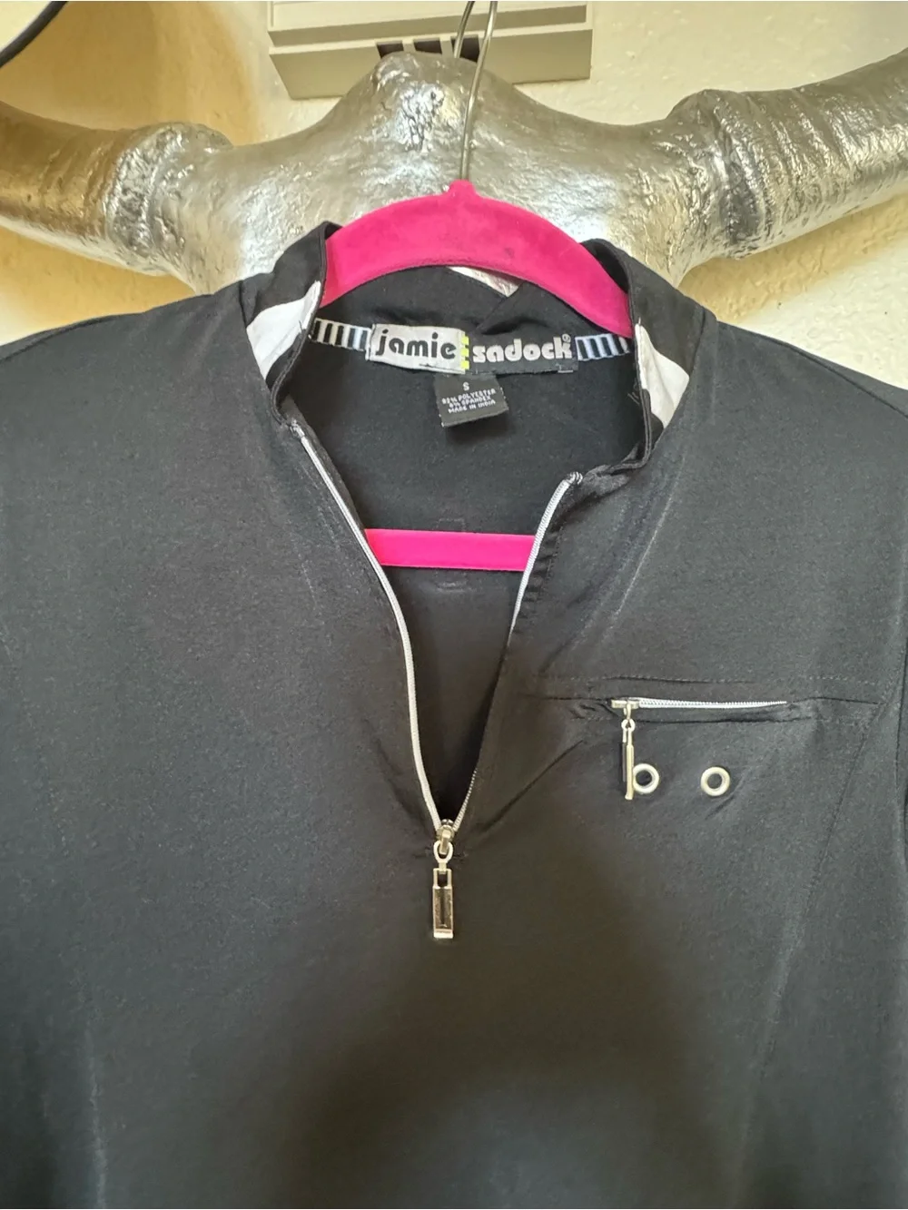 jamie sadock Black Long-Sleeve Quarter-Zip Golf Top